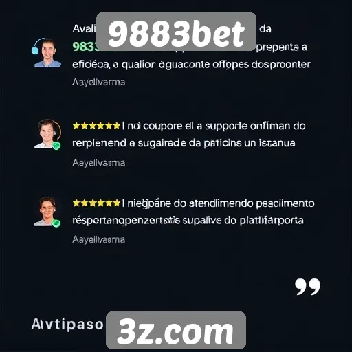 Suporte ao cliente da 9883bet avaliado por usuários